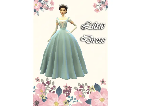 Maxis Match Liltië Dress by SimsToMaggie - The Sims 4 Custom Content