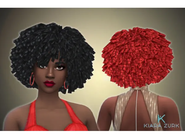 Maxis Match Messy Curls - The Sims 4 Custom Content