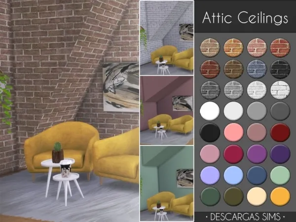 Alpha Attic Ceilings - The Sims 4 Custom Content
