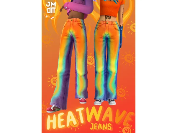 Maxis Match HEATWAVE JEANS by jellymoo - The Sims 4 Custom Content