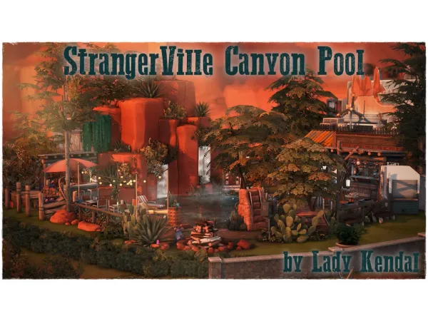 Maxis Match StrangerVille Canyon Pool - The Sims 4 Custom Content