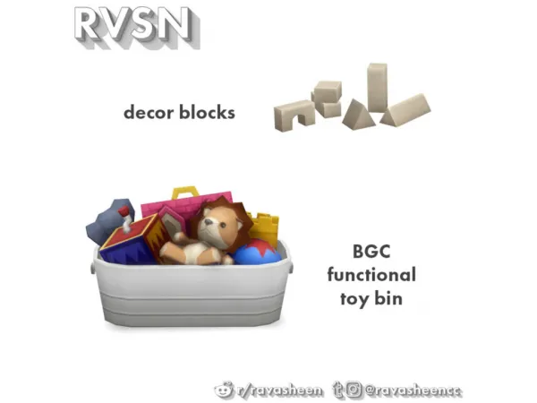 Maxis Match RAVASHEEN FUNCTIONAL TOY BIN - The Sims 4 Custom Content