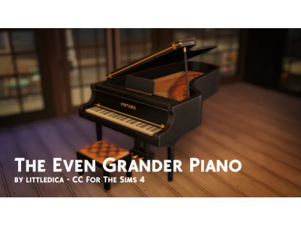 Mix The Even Grander Piano Grand Piano by littledica - The Sims 4 Custom Content