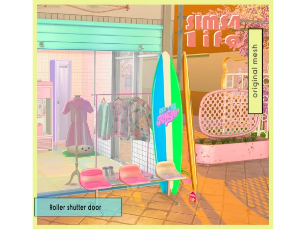 Maxis Match Roller shutter door by Sims41ife - The Sims 4 Custom Content