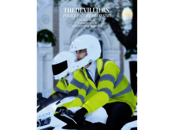 Mix THEDEVILLIERS police escort deco sims by the devilliers - The Sims 4 Custom Content