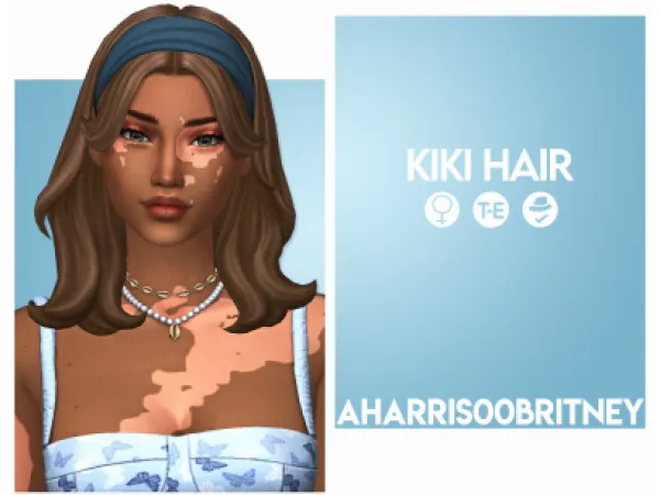 Maxis Match Kiki Hair by aharris00britney - The Sims 4 Custom Content