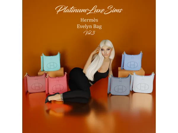 Alpha HERMÈS Evelyne Bag Vol3 (Deco) by PlatinumLuxeSims - The Sims 4 Custom Content