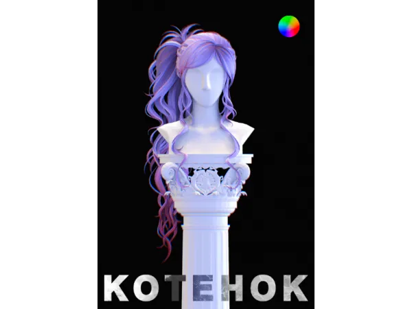 Alpha Steam Punk Hair by kotehoksims - The Sims 4 Custom Content
