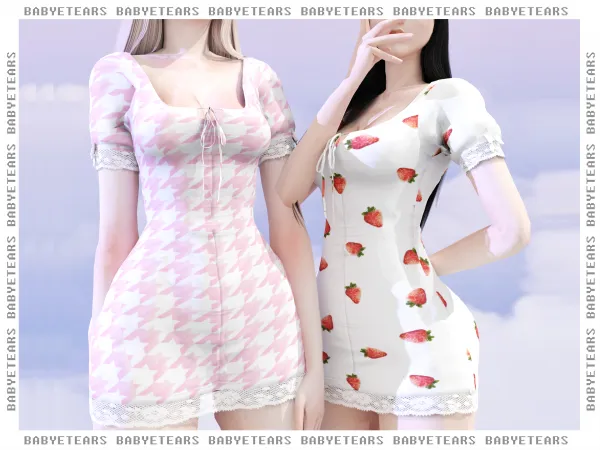 Alpha heaven cute dress babyetears - The Sims 4 Custom Content