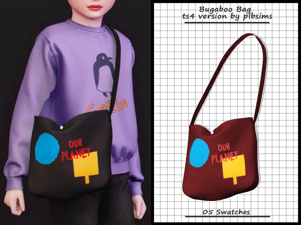 Alpha Bugaboo Bag by plbsims - The Sims 4 Custom Content