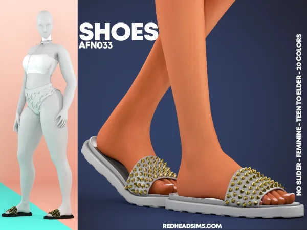 Alpha AF SHOES N033 NO SLIDER - The Sims 4 Custom Content