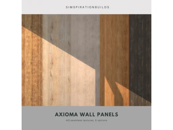 Mix Axioma Wall Panels by simsfinds - The Sims 4 Custom Content