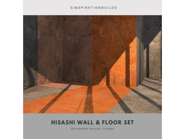 Mix Hisashi Walls Floors Set by simsfinds - The Sims 4 Custom Content