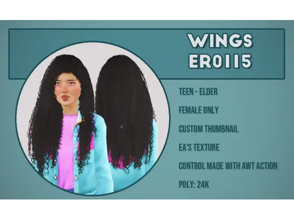 Wings hairs - The Sims 3 Custom Content