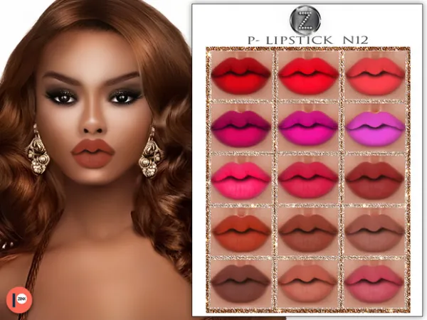 Alpha LOVE Early Access P LIPSTICK N12 JAN9 by zenx - The Sims 4 Custom Content