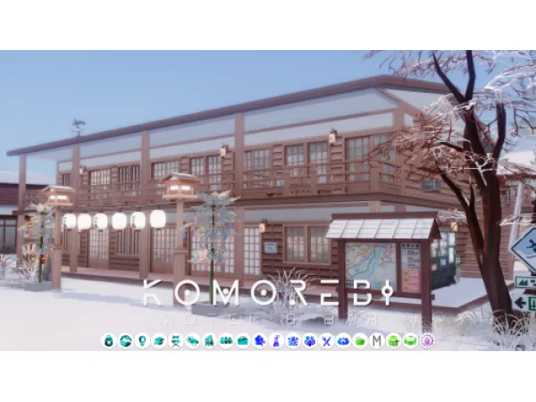 Maxis Match komorebi motel bar - The Sims 4 Custom Content