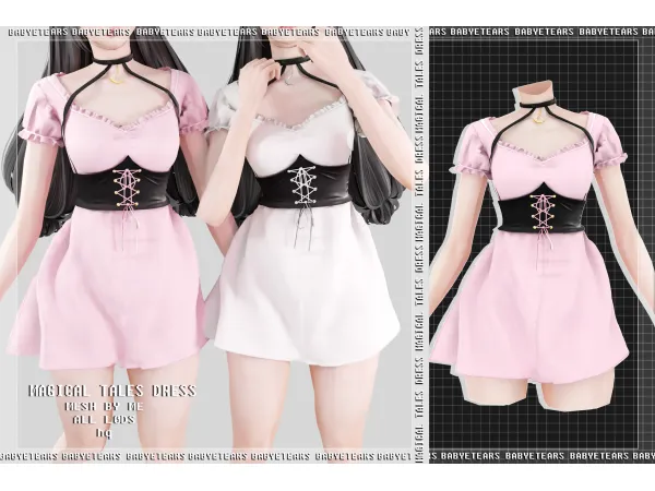 Alpha Magical tales dress babyetears - The Sims 4 Custom Content