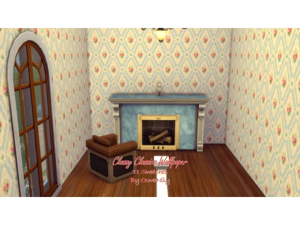 Maxis Match Classy Classics Wallpaper - The Sims 4 Custom Content