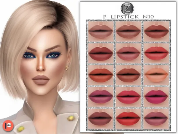 Alpha LOVE Early Access P LIPSTICK N10 JAN7 by zenx - The Sims 4 Custom Content