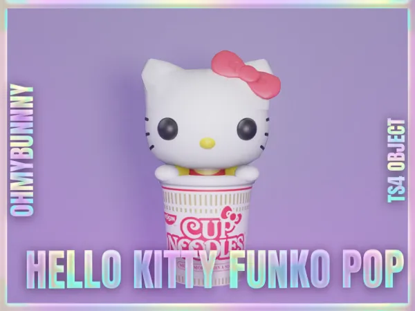 Mix h e l l o k i t t y f u n k o p o p d e c o r a t i o n - The Sims 4 Custom Content