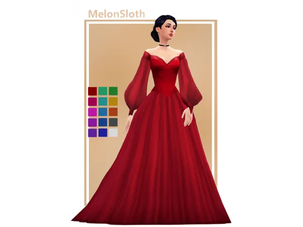 Maxis Match Micarah gown - The Sims 4 Custom Content