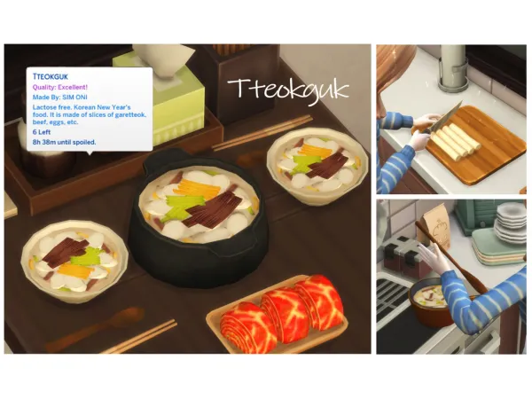 Maxis Match January 2022 Recipe_Tteokguk by ONI - The Sims 4 Custom Content