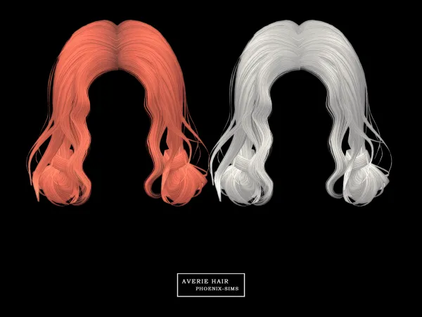 Alpha Averie Hair - The Sims 4 Custom Content