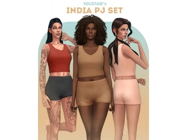 Maxis Match India PJ Set by Solistair - The Sims 4 Custom Content