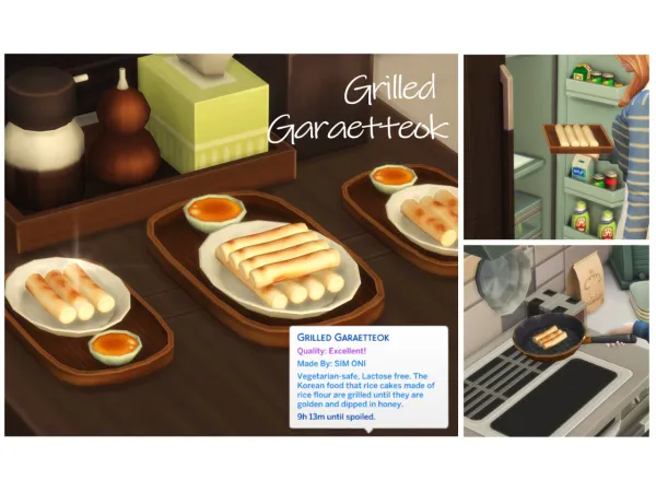 Maxis Match January 2022 Recipe_Grilled Garaetteok by ONI - The Sims 4 Custom Content