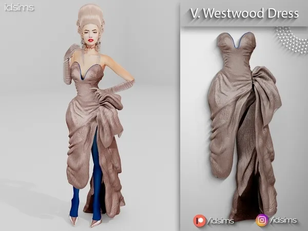 Alpha V Westwood Dress - The Sims 4 Custom Content