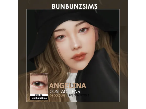 Alpha Angelina eyes 24 colours by BunbunzSims - The Sims 4 Custom Content
