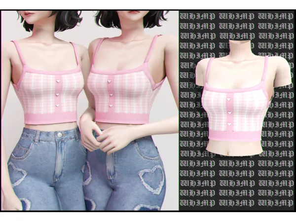 Alpha Heart shirt - The Sims 4 Custom Content