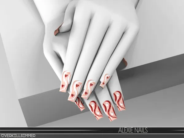 Mix Alexie nails - The Sims 4 Custom Content