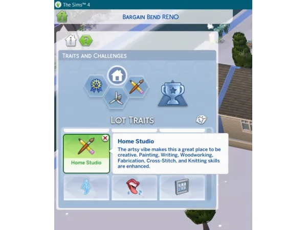 Maxis Match Better Lot Trait Home Studio (Arts Edition) by BosseladyTV - The Sims 4 Custom Content