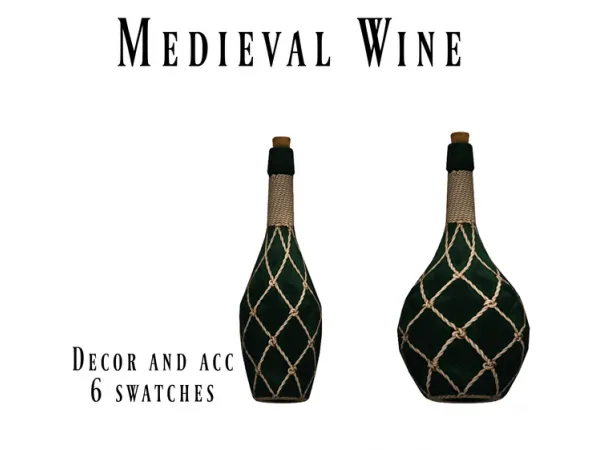 Maxis Match Medieval Wine decor and acc Auditore by Natalia - The Sims 4 Custom Content