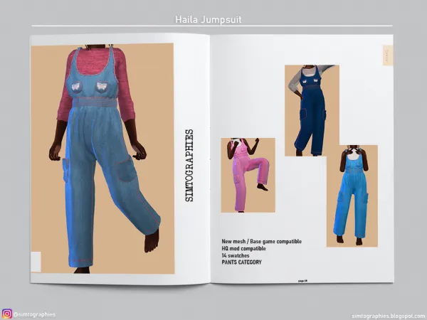 Alpha Haila Jumpsuit - The Sims 4 Custom Content