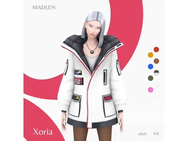 Maxis Match Xoria Jacket by Madlen - The Sims 4 Custom Content