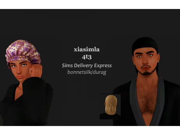 4t3 Sims Delivery Express Bonnet and Durag as Accessories - The Sims 3 Custom Content