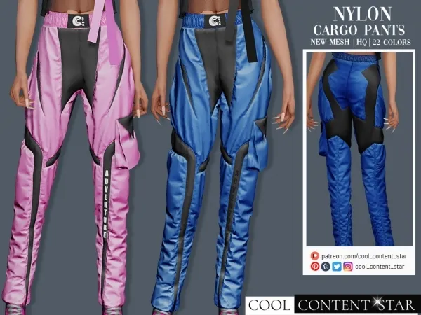Alpha Nylon Cargo Pants cool_content_star by cool_content_star - The Sims 4 Custom Content