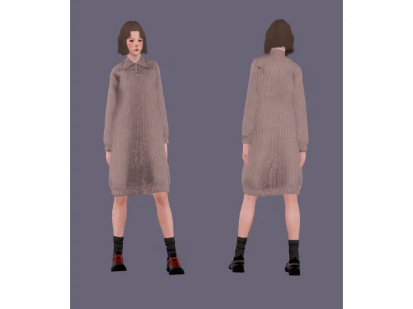 [cw]winterknitteddress[cw]socks by simsfinds - The Sims 3 Custom Content