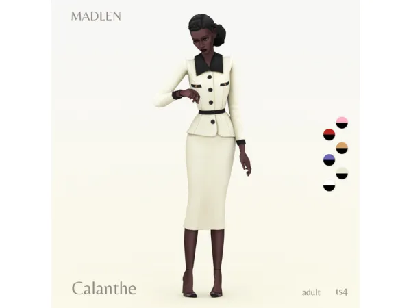 Maxis Match Calanthe Outfit by Madlen - The Sims 4 Custom Content