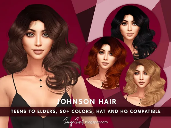 Alpha Johnson Hair by SonyaSims - The Sims 4 Custom Content