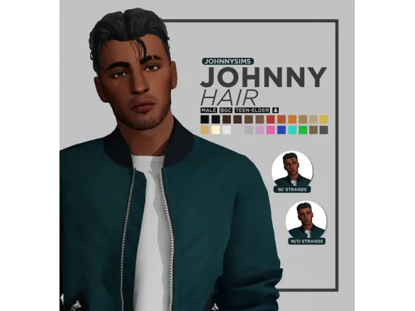 Maxis Match Johnny Hair by JohnnySims - The Sims 4 Custom Content