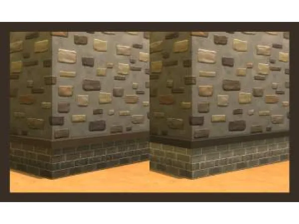 Maxis Match Staggered Toned Brick Foundation 40 Colours by Simmiller - The Sims 4 Custom Content