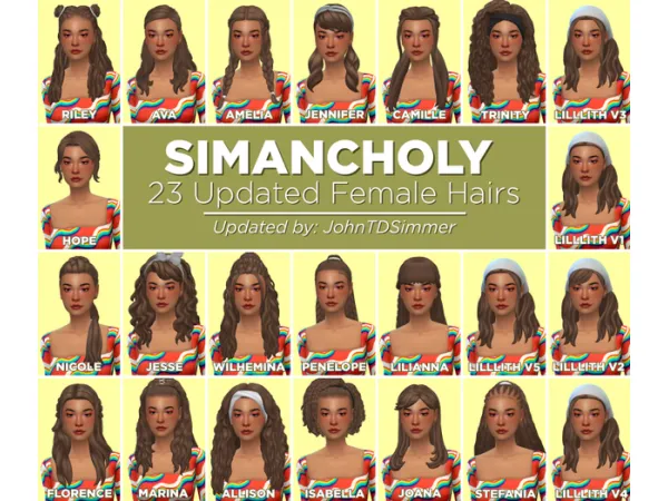 Maxis Match [simancholy] Hair Dump by johnnysims - The Sims 4 Custom Content
