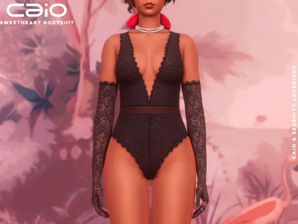 Maxis Match Sweetheart Bodysuit Caio X Serenity Lovebirds Collection by caio-cc - The Sims 4 Custom Content