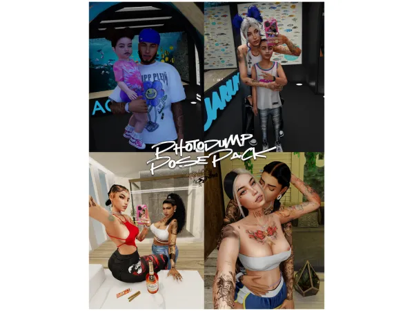 Alpha Photodump Pose Pack by [Frxsk0sims] - The Sims 4 Custom Content
