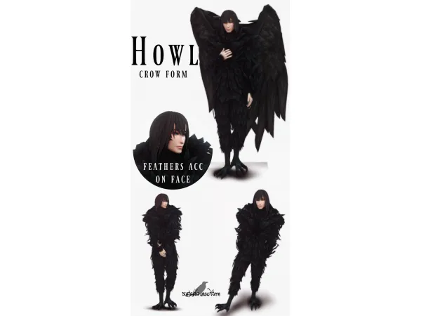 Alpha Howl Crow Form Auditore by Natalia - The Sims 4 Custom Content