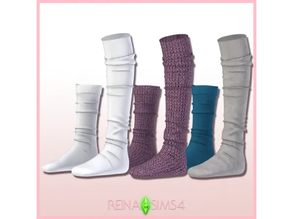 Alpha SOCKS_01(SHOES VERSION) by Reina Sims4 - The Sims 4 Custom Content