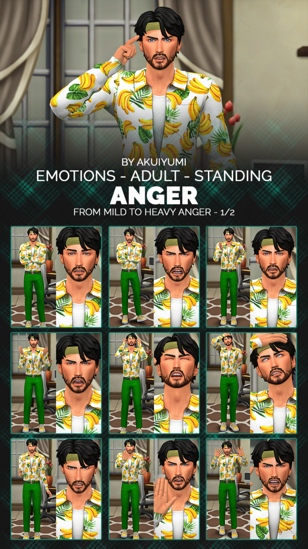 Mix EMOTIONS ANGER FOR ADULTS CHILDREN AND TODDLERS by simsfinds - The Sims 4 Custom Content